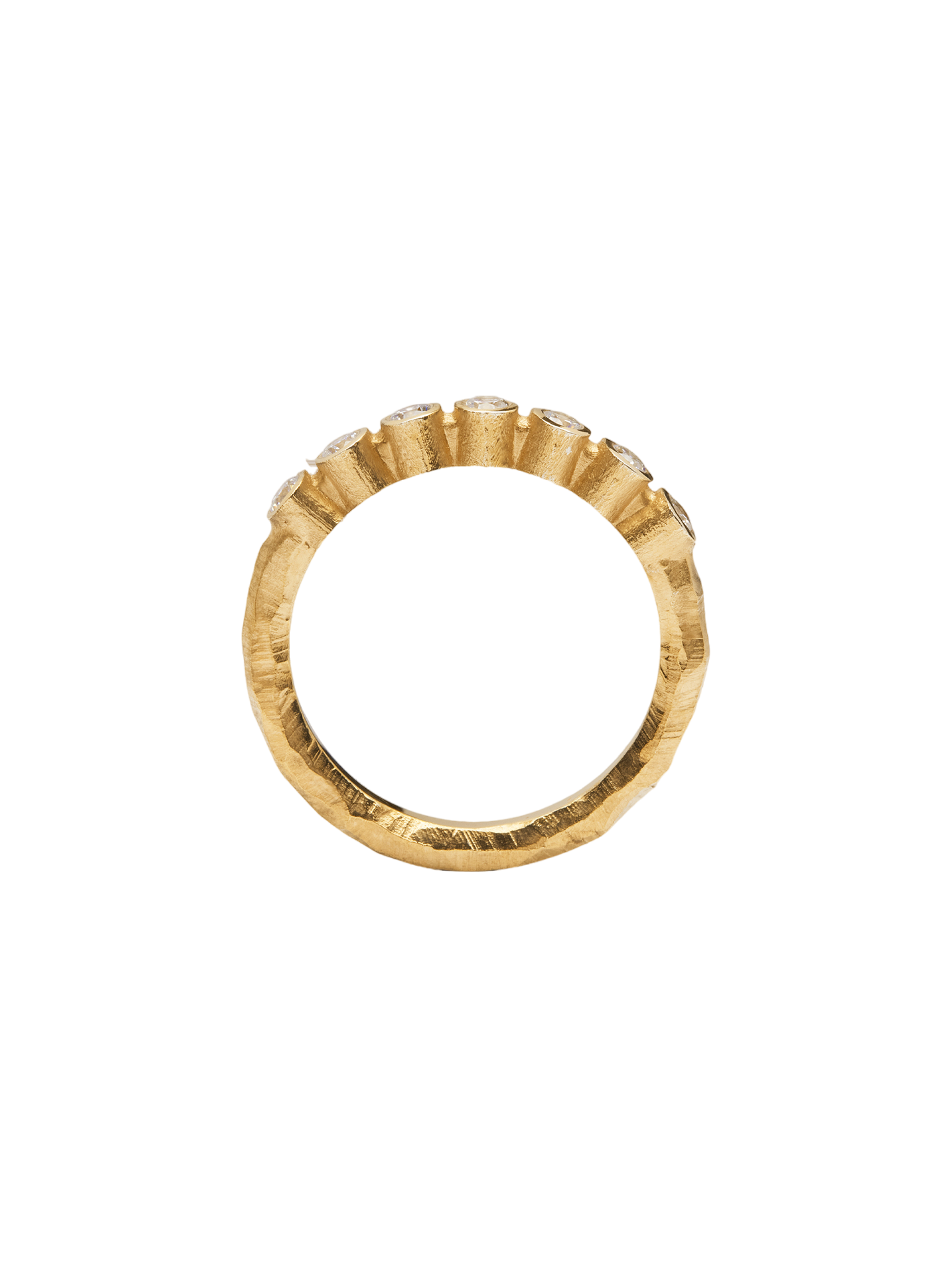 Ringo half eternity - ring in 18k yellow gold with 0,28ct diamond
